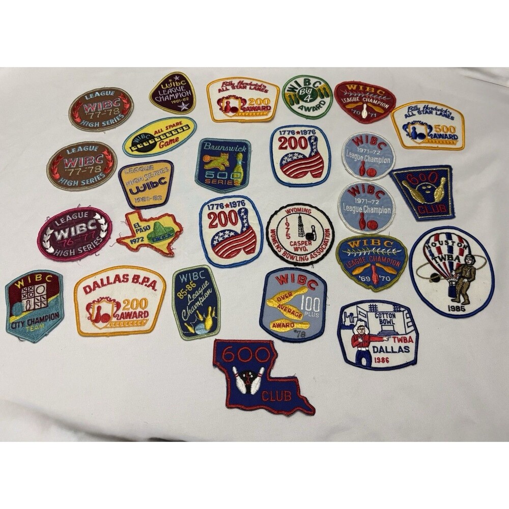 vintage bowling patch lot